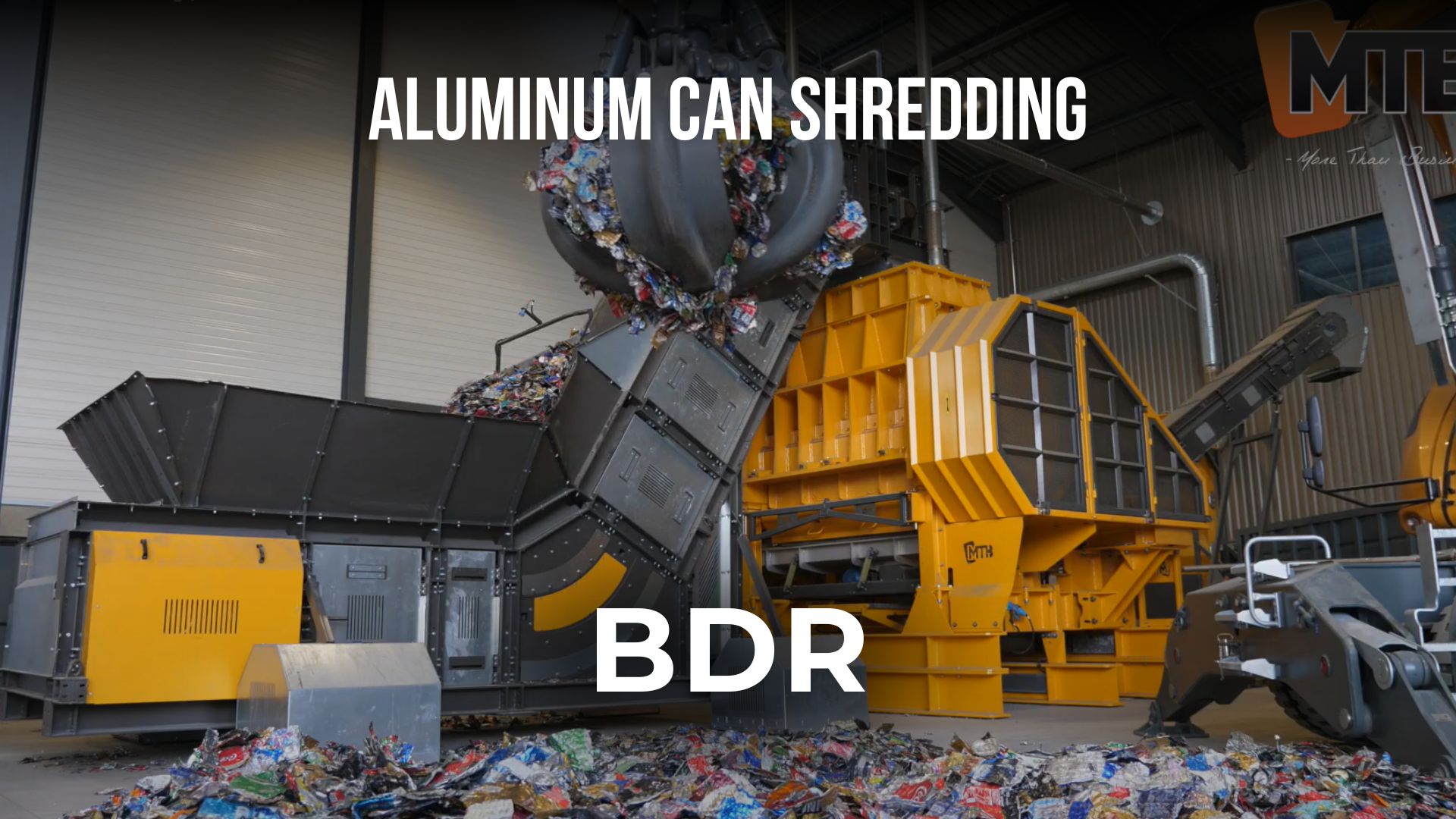 Shredding and recycling of aluminum cans